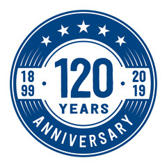 Celebration 120th anniversary logo design template. Vector and illustration.