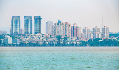 Obraz premium The coastal landscape of Zhuhai City, Guangdong Province, China