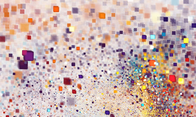 Abstract square bokeh. Beautiful background for art projects, business, template, banners