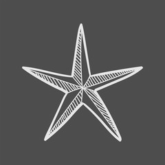 Star doodle, hand drawn sketch illustration