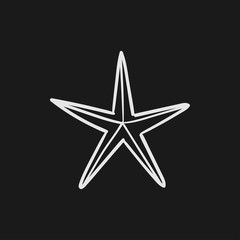 Obraz premium Star doodle, hand drawn sketch illustration