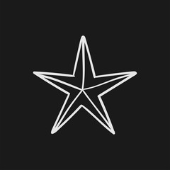 Obraz premium Star doodle, hand drawn sketch illustration