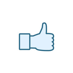 Digital like icon line vector design