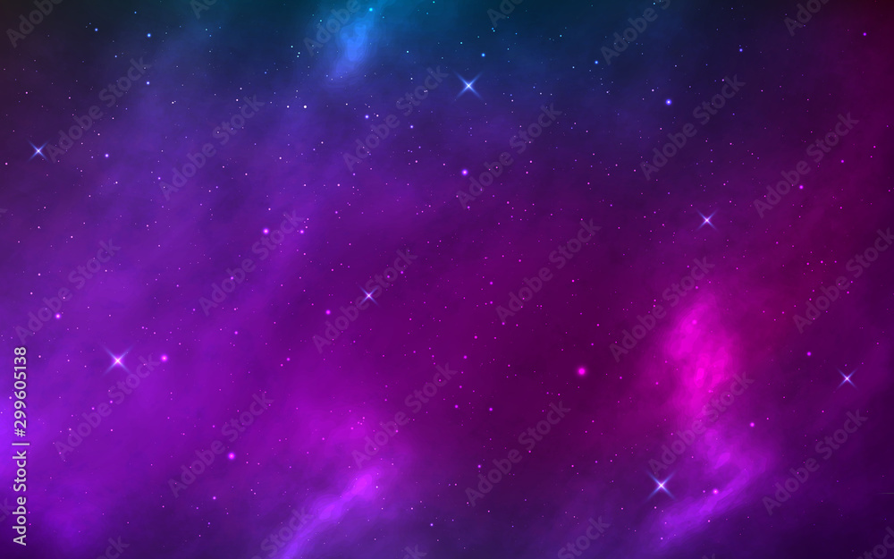 Canvas Prints space background realistic with shining stars. cosmic texture with nebula, milky way and stardust. m