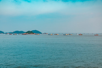 Ocean views around Jiuzhou Island in Zhuhai, Guangdong Province, China