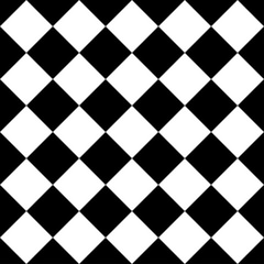 Black rhombus or squares isolated on a white background.  Seamless geometric pattern