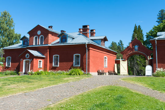 Buildings in the resurrection monastery on the island of Valaam