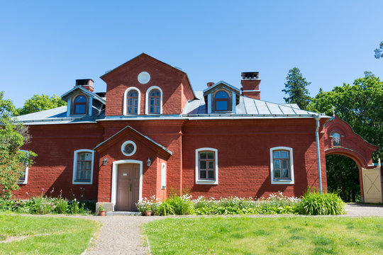 Buildings in the resurrection monastery on the island of Valaam