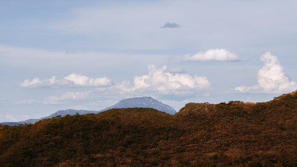 Landscape of moutains and clouds