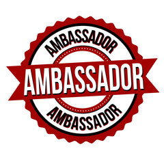 Ambassador label or sticker