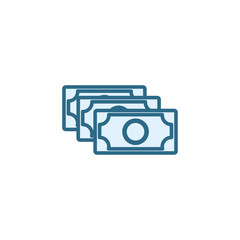 Isolated bills icon line vector design