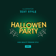 Halloween text style letter halloween party