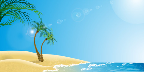 Fototapeta na wymiar Summer island banner