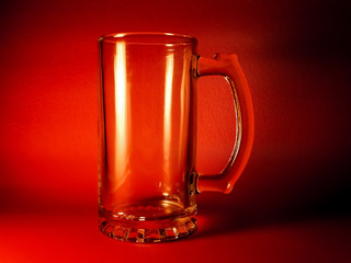 glass of beer on white background