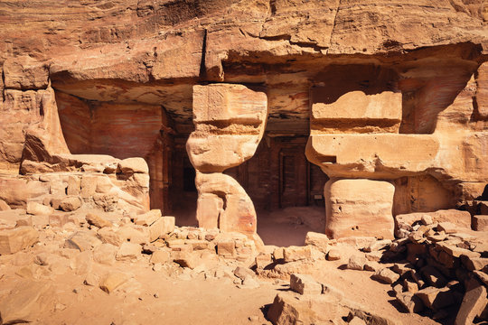 The Exterior Of The Triclinium Of The Roman Soldier Tomb, Petra, Jordan