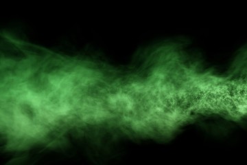 Obraz na płótnie Canvas Cute heavy space flat smoke line isolated on black - 3D illustration of smoke