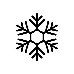 Black Snowflake icon isolated on white background. Vector Illustration. EPS10