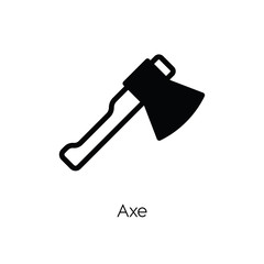 Axe icon vector. Linear style sign for mobile concept and web design. Ax symbol illustration. Pixel vector graphics - Vector.