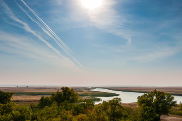 View on the river landscape