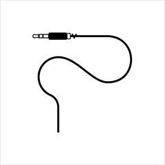 Audio Cable Icon, Plug Wire