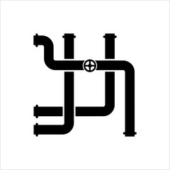 Pipe Icon, Pipe Fitting Icon, Water, Gas, Oil Pipeline, Plumbing Work