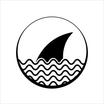 Shark Fin Icon Design