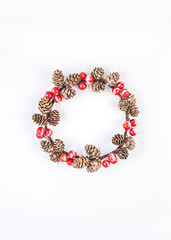 Christmas composition with decorative wreath