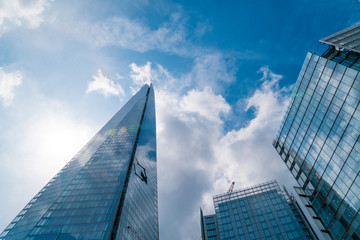 Fototapeta na wymiar View of financial district in London..