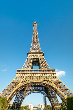 Beautiful view of famous Eiffel Tower in Paris, France. Paris Best Destinations in Europe.