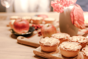 Thanksgiving Fall traditional homemade apple pies