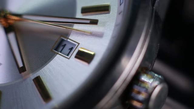 Extreme Close-Up Of Men&lsquo;s Wristwatch. Day 11