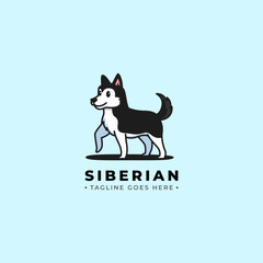 Husky Dog, Vector Logo Cartoon © yellowline