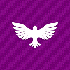 Dove, a symbol of peace and purity. The biblical symbol of the Holy Spirit.