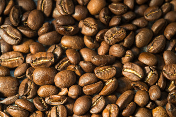 grains of black coffee on a granite table3