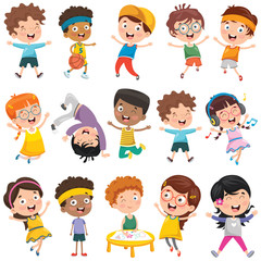 Collection Of Little Cartoon Children