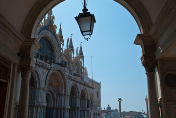 Fototapeta na wymiar Venice, Italy: The Patriarchal Cathedral Basilica of Saint Mark