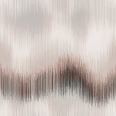 Soft blurry ikat gradient ombre seamless repeat vector pattern in natural terra cotta desert colors. Abstract landscape, ancient weaving. Great for home decor, fashion, stationary. Generative art. © NinjaCodeArtist