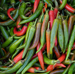 Hot peppers as background and texture