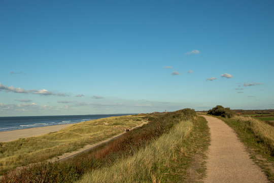 Strandimpressionen, D&uuml;nengras im Vordergrund
