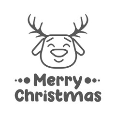 Merry christmas. Reindeer icon. Vector illustration.