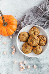 Pumpkin cookies. with spiced truffles