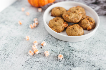 Pumpkin cookies. with spiced truffles