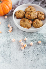 Pumpkin cookies. with spiced truffles