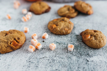 Pumpkin cookies. with spiced truffles