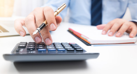 Accountant calculate tax information