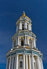 Fototapeta na wymiar Bell tower of the Kiev-Pechersk Lavra. Kiev, Ukraine. Kyiv, Ukraine