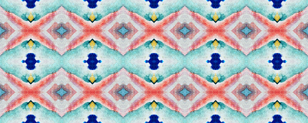 Ikat Seamless Pattern.