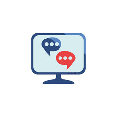 Isolated communication bubble icon vector design