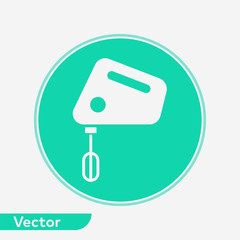 Hand mixer vector icon sign symbol