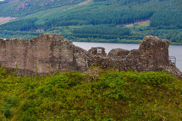 Urquhart Castle landscape in Scotland